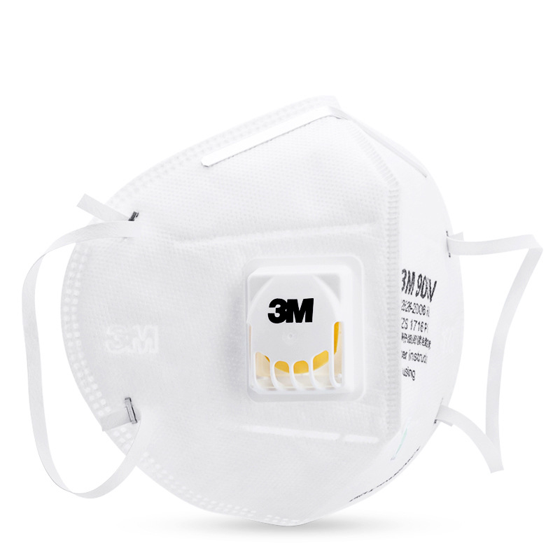 3M9001V折疊式帶閥顆粒物KN90防護(hù)口罩圖片4