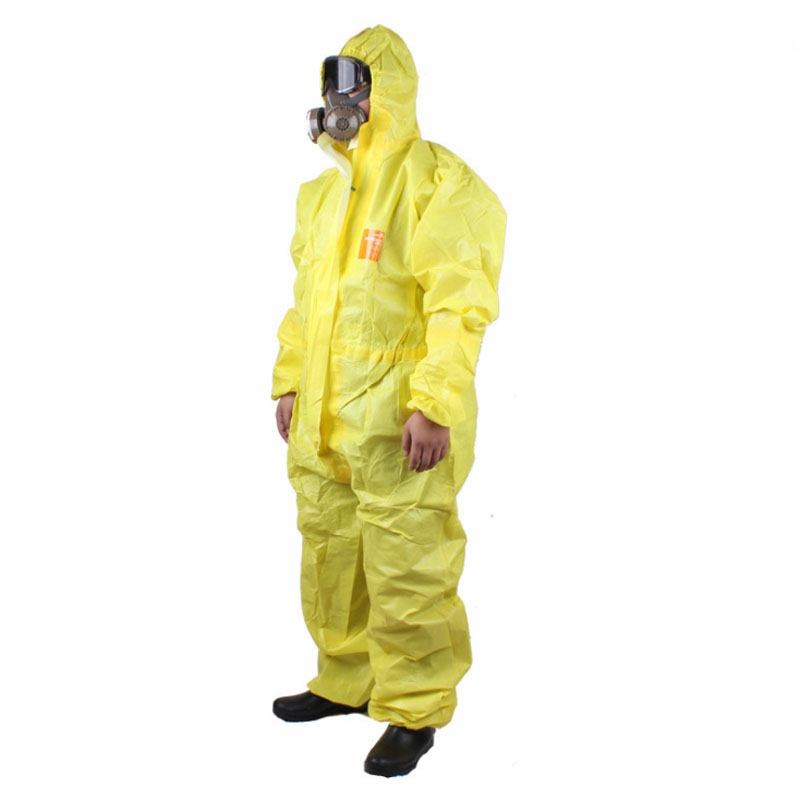 微護(hù)佳YE30-W-99-122-02 MC3000黃色雙袖雙褲腿帶腳套連體防化服圖片2