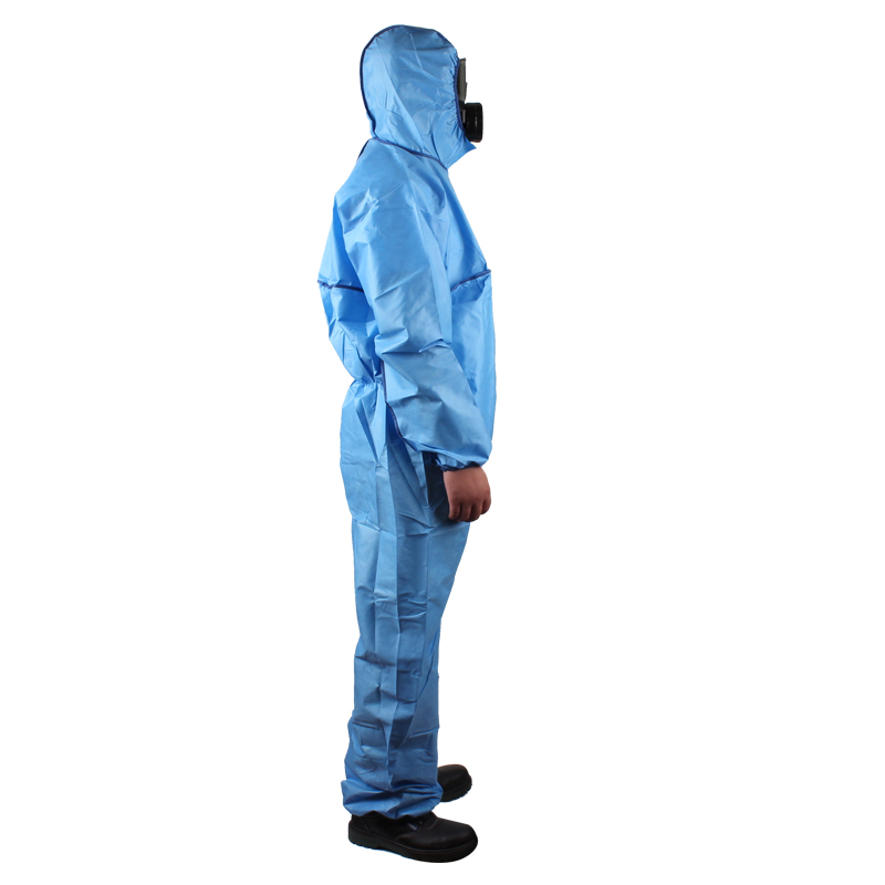 微護(hù)佳MG1500 BL15-B-99-157-02淺藍(lán)色增強(qiáng)型有帽連體防護(hù)服圖片3