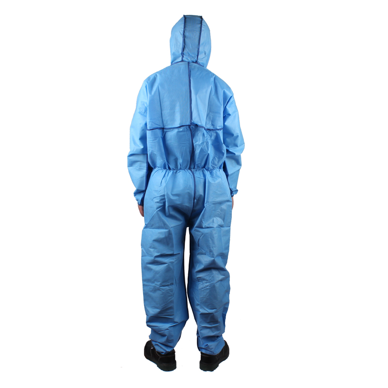 微護(hù)佳MG1500 BL15-B-99-157-02淺藍(lán)色增強(qiáng)型有帽連體防護(hù)服圖片4