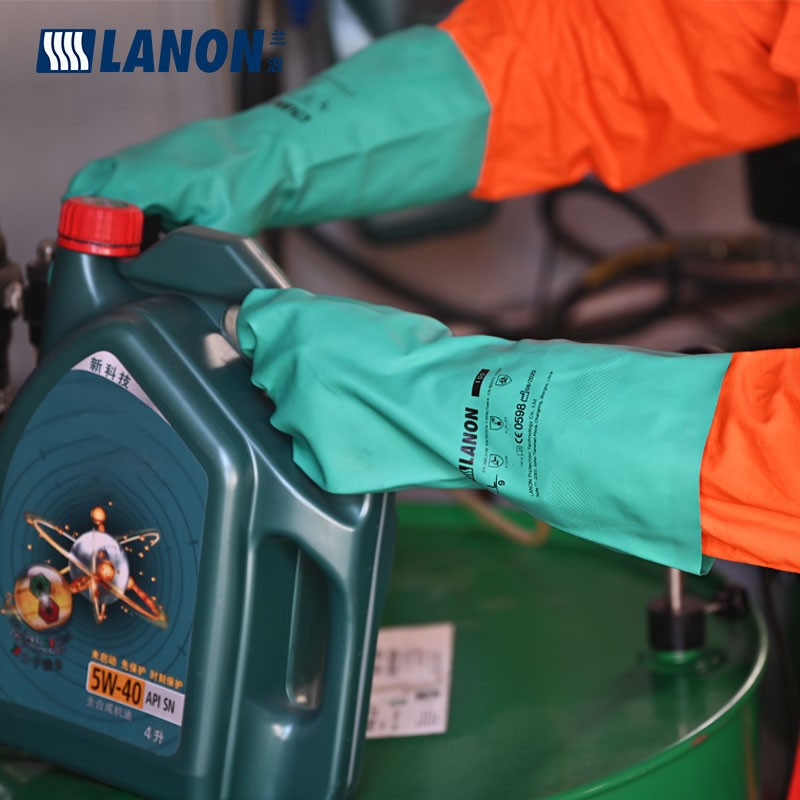 LANON蘭浪SR100丁腈耐磨防化手套圖片1