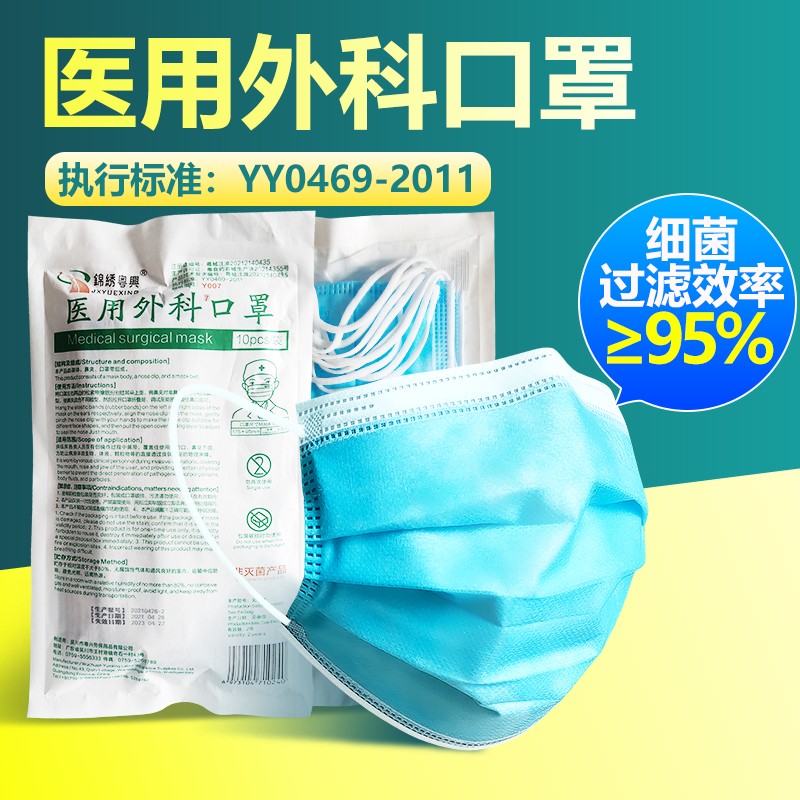 錦繡粵興Y007一次性醫(yī)用外科口罩圖片6