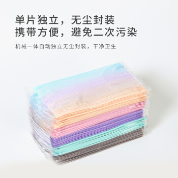 界面漸變色滅菌級(jí)一次性醫(yī)用外科口罩圖片2