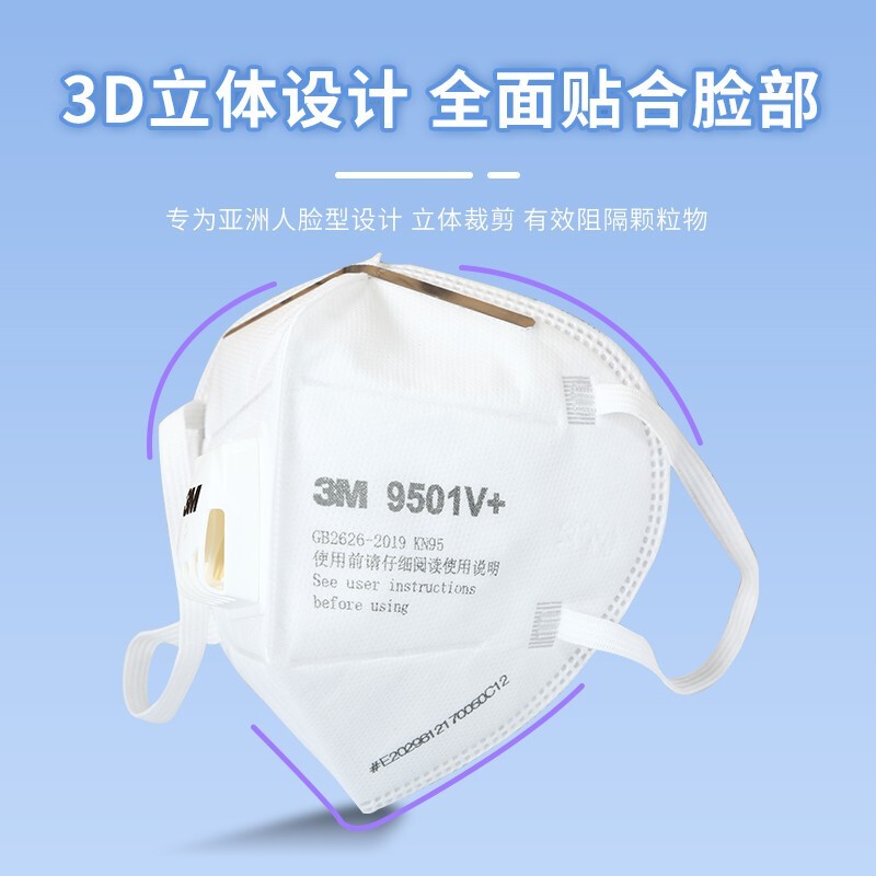 3M9501V+KN95防塵口罩(獨(dú)立裝)圖片4