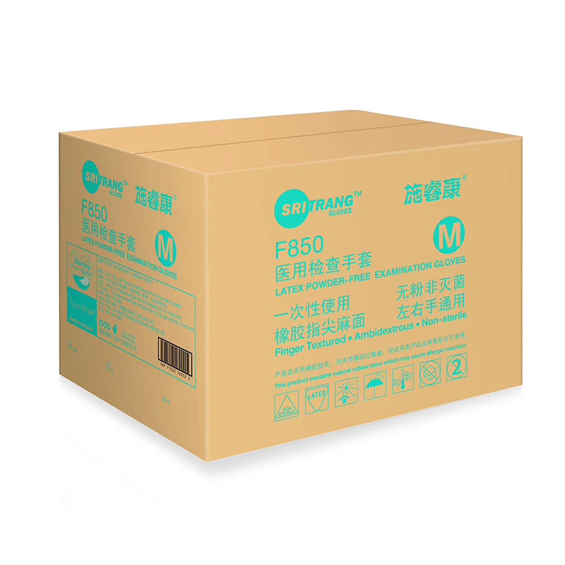 施睿康F850一次性無(wú)粉非滅菌橡膠檢查手套圖片4