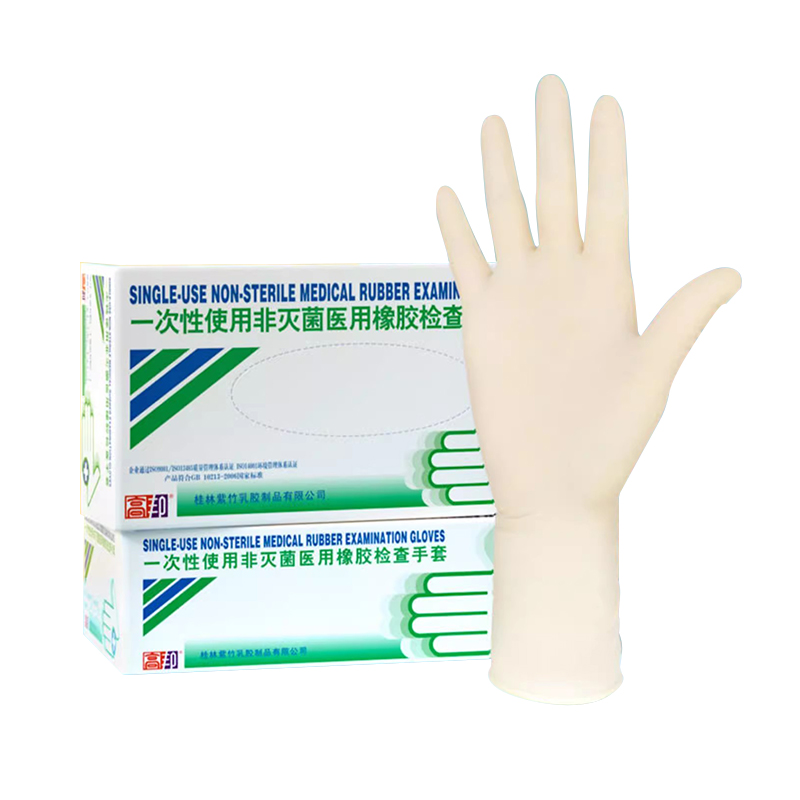高邦604-010053一次性使用非滅菌醫(yī)用橡膠檢查手套大號L碼圖片1
