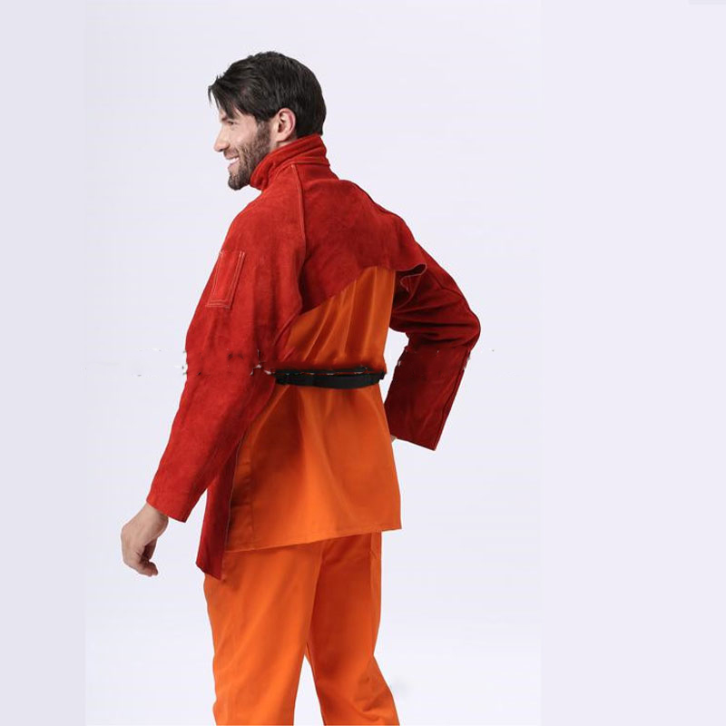 友盟AP-8188/8189銹紅色開(kāi)背式焊服及圍身圖片1