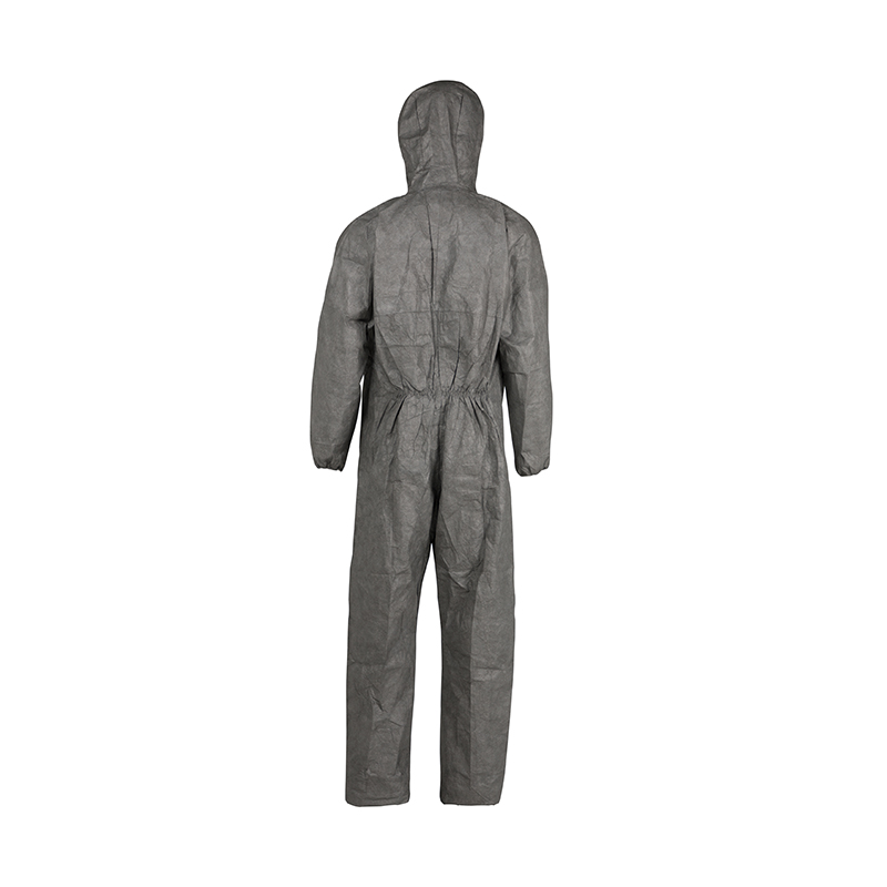 杜邦Tyvek500 New Workman Plus防護(hù)服灰色帶帽連體D級防護(hù)服圖片2