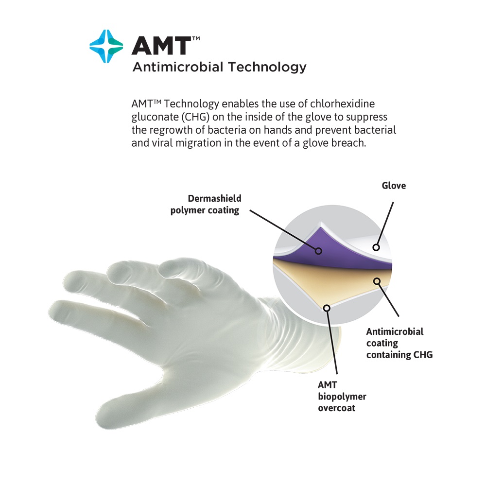 安思爾GAMMEX AMT 4153AMT無(wú)粉乳膠外科手套圖片3