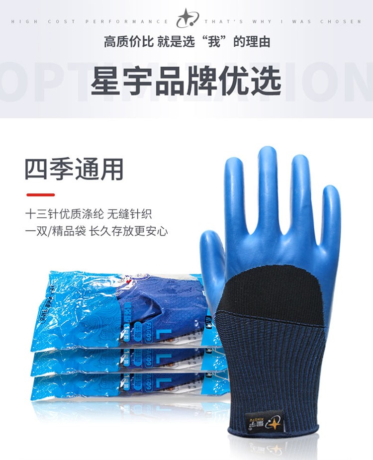 星宇A698優(yōu)耐保半掛勞保手套圖片3