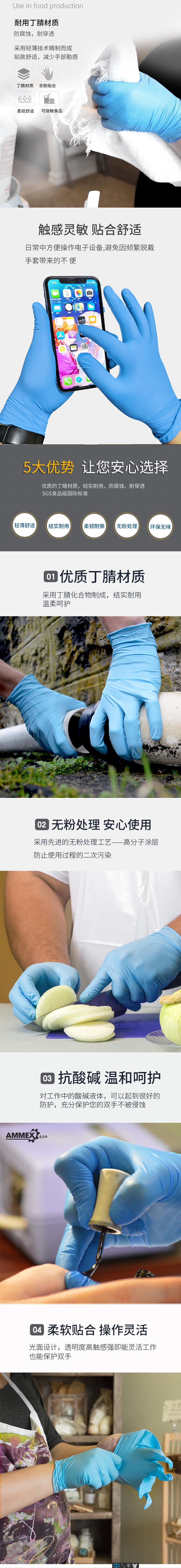 愛(ài)馬斯APFGWCHD42100食品級(jí)一次性丁腈手套圖片