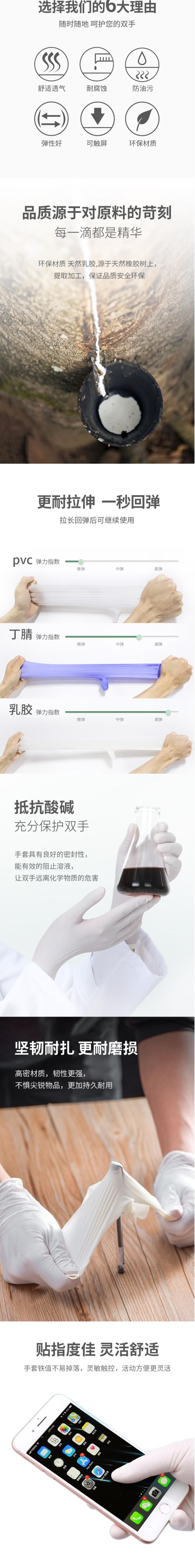 藍(lán)帆醫(yī)療L9315一次性橡膠滅菌無(wú)粉醫(yī)用手套圖片