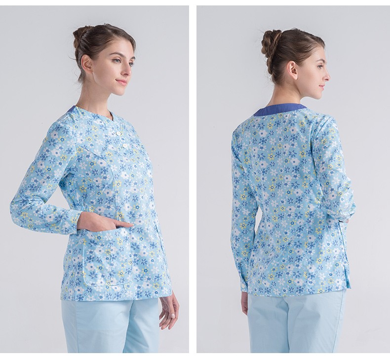 樂倍康NC156花雨長袖護(hù)士服圖片3
