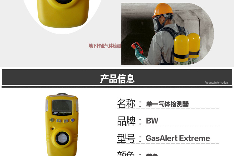 BW GAXT-N-DL便攜式單一一氧化氮?dú)怏w檢測儀圖片3