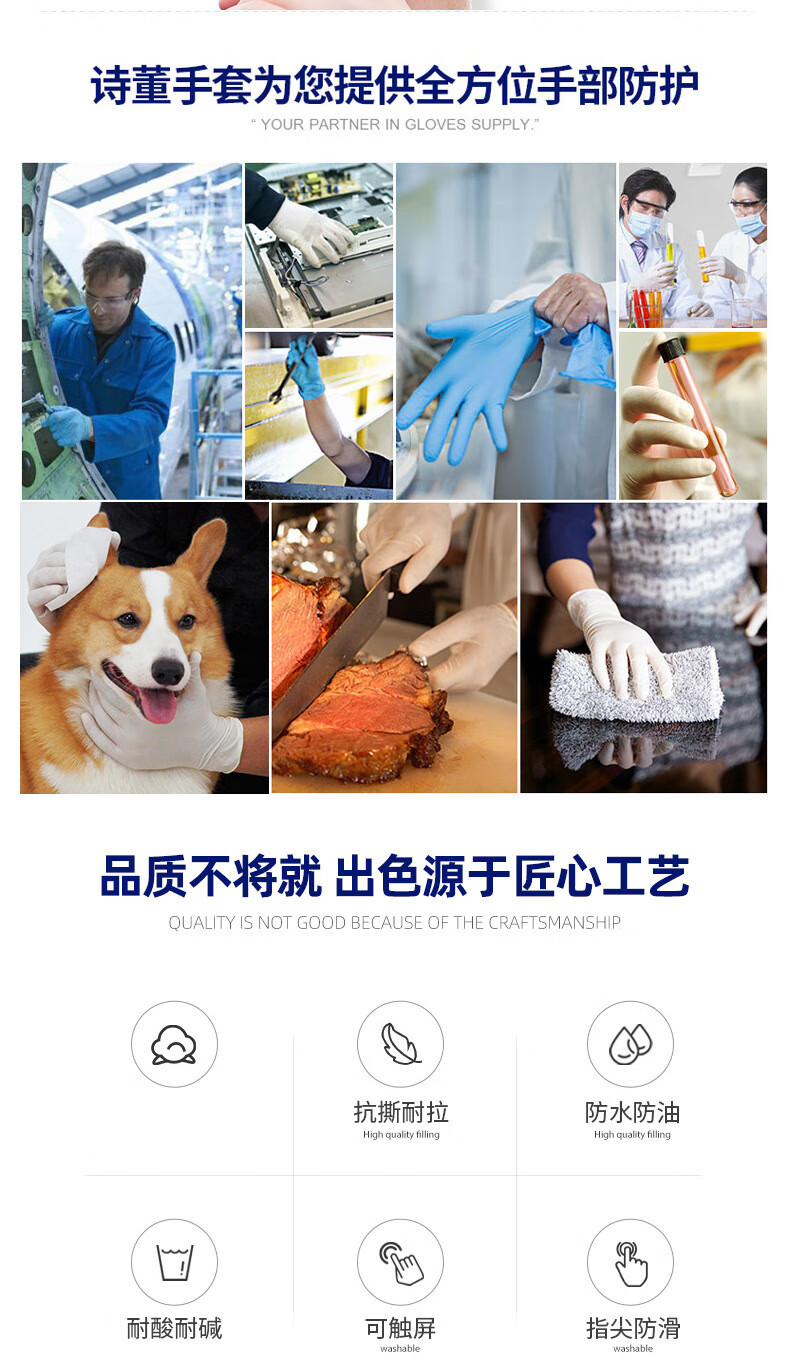 施?？礜900丁腈橡膠檢查手套圖片2