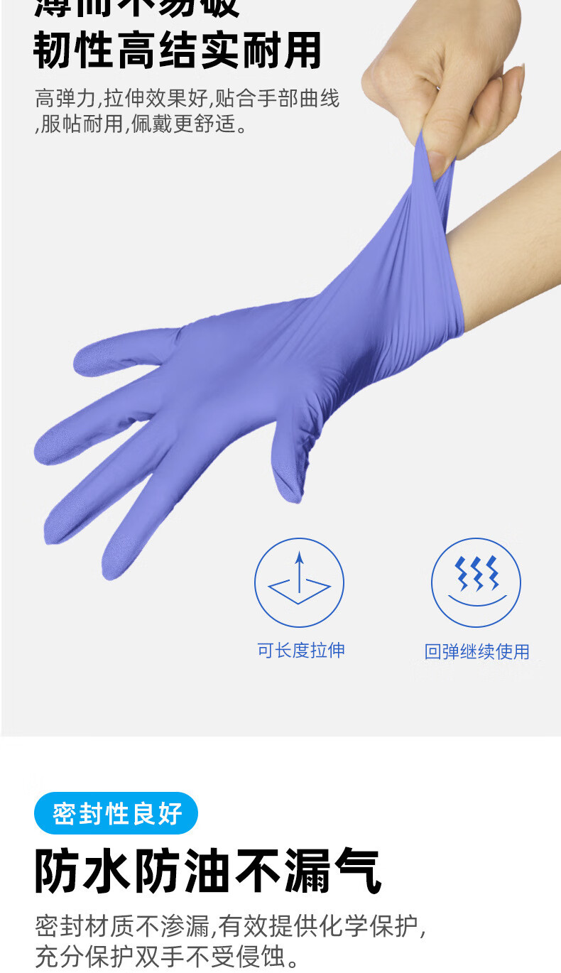 施?？礜900丁腈橡膠檢查手套圖片4