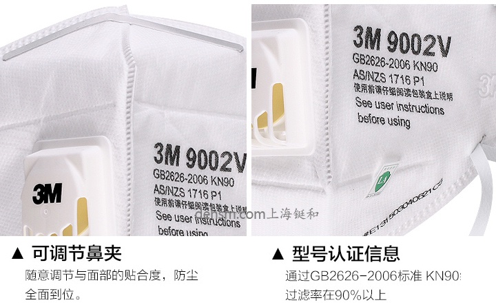3M9002V口罩可調(diào)節(jié)鼻夾，符合國標(biāo)認(rèn)證