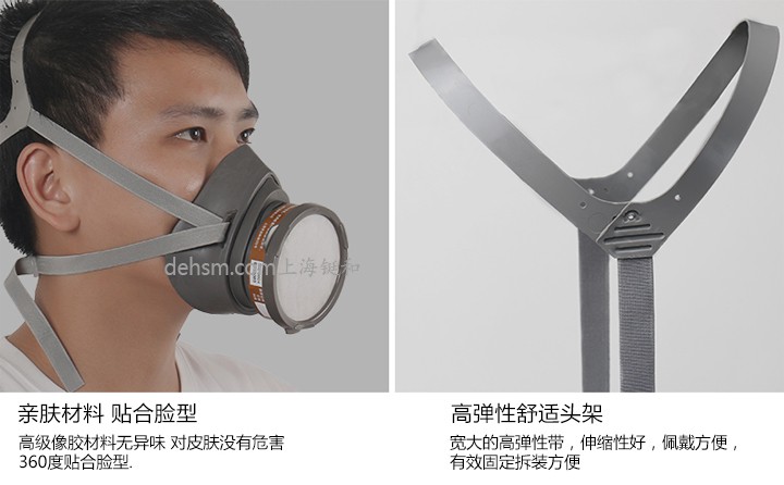 3M3200化工噴漆防毒面具高級(jí)橡膠材質(zhì)，頭帶舒適