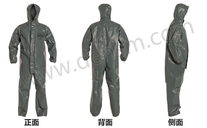 杜邦Tychem ThermoPro阻燃化學(xué)防護(hù)服圖片-正面、反面及側(cè)面