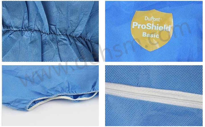 杜邦ProShield防護(hù)服彈性袖口、褲口設(shè)計(jì)