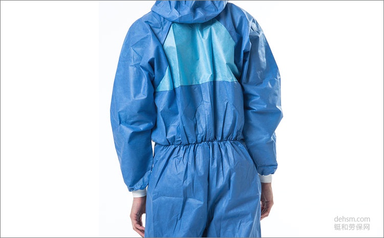 3M4532+藍(lán)色帶帽連體防護(hù)服腰間腳踝緊口設(shè)計