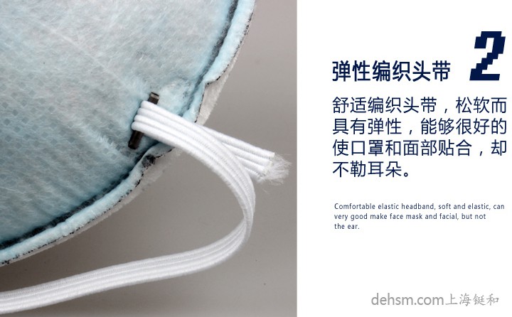 3M8246R95口罩彈性編織頭帶，頭帶松軟佩戴更舒適