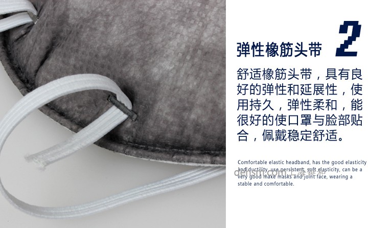 3M9913V口罩彈性橡筋頭帶，佩戴更加舒適